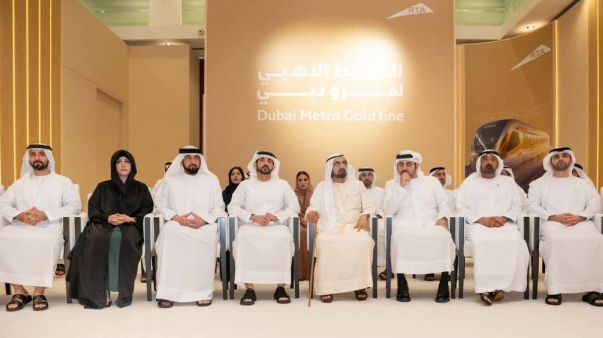 Sheikh Mohammed bin Rashid launches the Dubai Metro Gold Line project