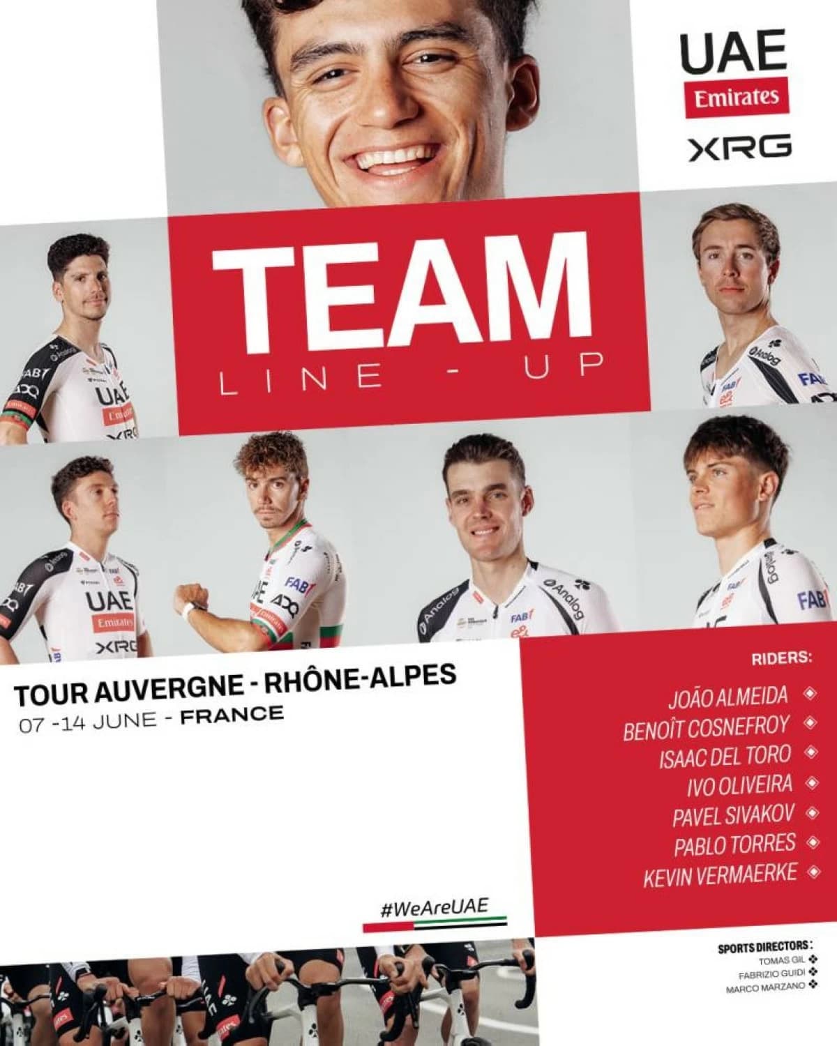 UAE Team Emirates-XRG takes its climbing talents to Tour Auvergne-Rhône-Alpes