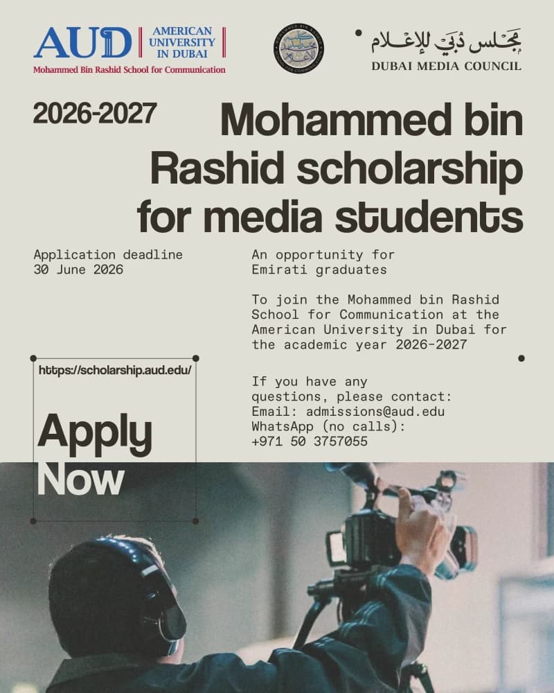 Dubai Media Council opens scholarship for Emirati media students in 2026